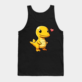 Cute Dino Valentine with Love Tank Top
